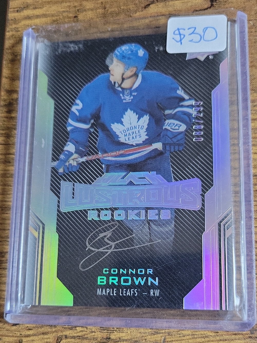 Connor Brown Toronto Maple Leafs Illustrious Rookies Holographic Card - Blue